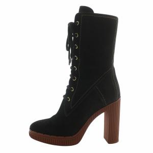 TOD'S ショートブーツ スエード ポインテッドトゥ ハイヒール レースアップ サイドジップ 36.5 23.5cm