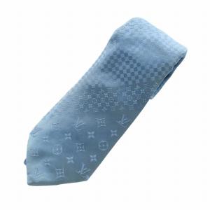  クラヴァット・ミックスモノグラム M73594 ネクタイ レギュラータイ ロゴ 絹 シルク 青 ブルー