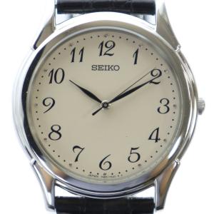 腕時計 ウォッチ クォーツ ラウンド レザーベルト シルバー色 7N01-7141 GY99 /MQ