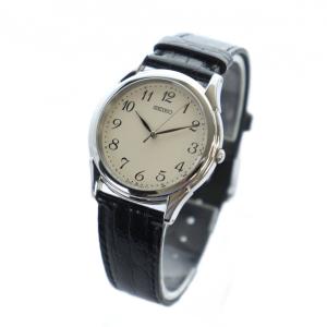 SEIKO 腕時計 ウォッチ クォーツ ラウンド レザーベルト シルバー色 7N01-7141 GY99 /MQ