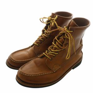 ショートブーツ レースアップ 9.5 ブラウン