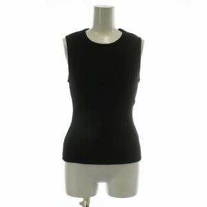 98P リブ ニット タンクトップ ココマーク 刺繍