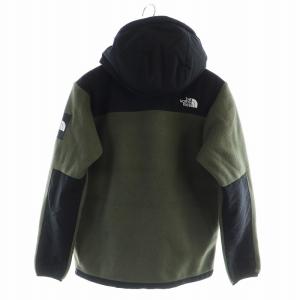 THE NORTH FACE デナリフーディー フリースジャケット タグ付き ジップアップ ロゴ ブルゾン 長袖 M カーキ 黒 ブラック