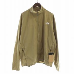 サンシェイドジャケット タグ付き 長袖 ジップアップ ロゴ スタンドカラー XL カーキ NP12530