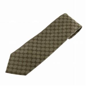 ネクタイ 絹 シルク レギュラータイ GG柄 総柄 148×8 ベージュ 茶色 ブラウン 221582