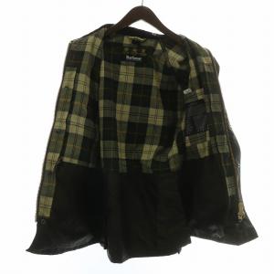 Barbour BEDALE SL JACKET オイルドジャケット ブルゾン 裏地チェック柄 ジップアップ 36 S