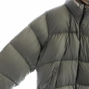 THE NORTH FACE ヌプシ ダウンジャケット 長袖 ロゴ ジップアップ スタンドカラー フード M グレー GY12 /MQ