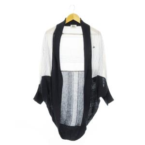 MAN ラウンドカーディガン 切替 オーブ F ネイビー