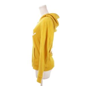CUNE parka ダブルジップパーカー 長袖 スウェット 裏起毛 プリント ウサギ柄 S 黄 イエロー /MN21