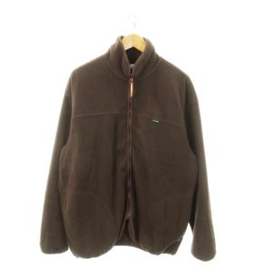 APPLEBUM 23AW Fleece Jacket フリースジャケット ジップアップ バック ロゴ刺繍 L 茶 ブラウン