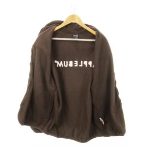 APPLEBUM 23AW Fleece Jacket フリースジャケット ジップアップ バック ロゴ刺繍 L 茶 ブラウン