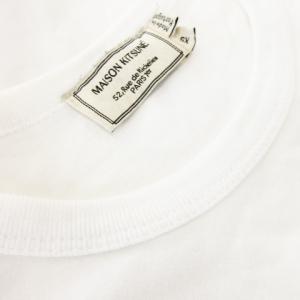 Maison Kitsuné ポロシャツ 半袖 鹿の子 ロゴ ワンポイント コットン XS 白 ホワイト /CK13 GY12