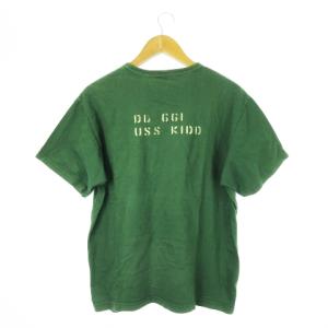 BUZZ RICKSON’S Tシャツ クルーネック 丸首 半袖 プリント スカル ドクロ XL 緑 グリーン /CK18 GY12
