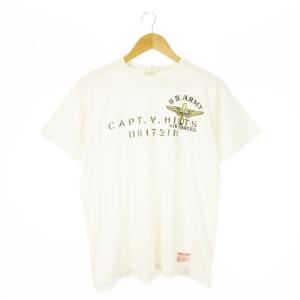 V.HILTS 2565 Tシャツ クルーネック 丸首 半袖 プリント ロゴ アーミー ミリタリー L