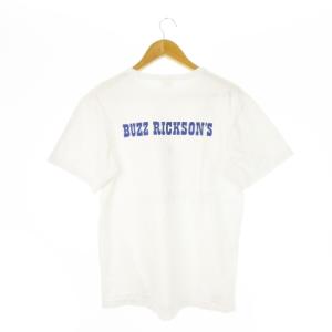 BUZZ RICKSON’S × ピーナッツ PEANUTS Tシャツ クルーネック 丸首 半袖 プリント ロゴ スヌーピー XL 白