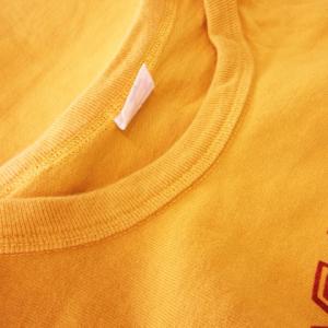 WAREHOUSE Tシャツ クルーネック 丸首 半袖 カレッジプリント マリン L 黄 イエロー からし マスタード /CK17