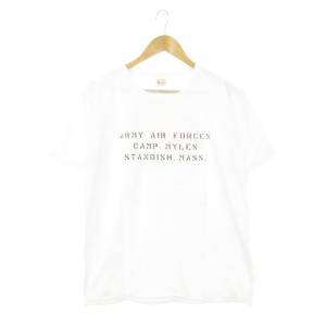 BUZZ RICKSON’S 半袖Tシャツ クルーネック プリント コットン L 白 ホワイト BR75451 /AH13 GY12