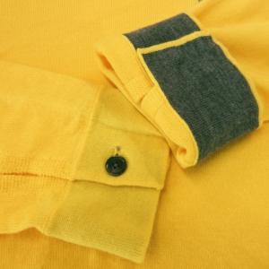 BURBERRY BLACK LABEL ニット セーター Vネック 長袖 ウール ロゴ刺繍 3 L 黄 イエロー /MN16 GY12