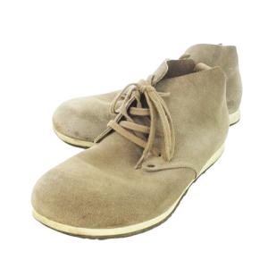 デザートブーツ スエード レザー 革 レースアップ ロゴ 41 26.5cm ベージュ グレー /CK1