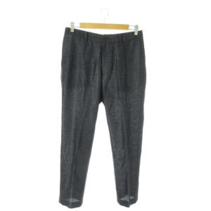 パンツ スラックス テーパード ストレッチ 薄手 40 L 紺 ネイビー /AO23 GY