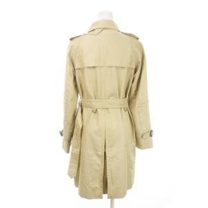Aquascutum トレンチコート ロング ダブル ベルト 裏地チェック 8 S ベージュ /MN8 GY12