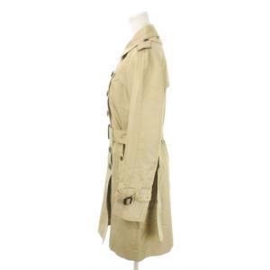 Aquascutum トレンチコート ロング ダブル ベルト 裏地チェック 8 S ベージュ /MN8 GY12