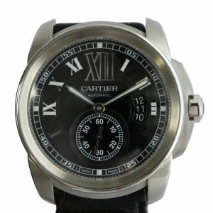 カリブル ドゥ カルティエ 腕時計 自動巻き ブラック シルバーカラー W7100041