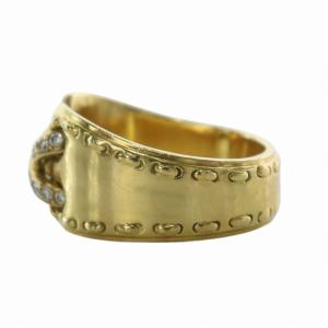 HERMES ヴィンテージ メキシコリング ダイヤモンド 750 K18YG 50 10号