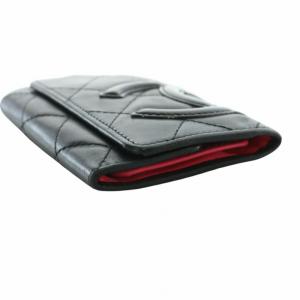 CHANEL 1番台 カンボンライン キーケース カーフスキン レザー 6連 ココマーク ロゴ 黒 ブラック ピンク