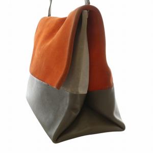 CELINE オールソフト ショルダーバッグ オレンジ ブラウン
