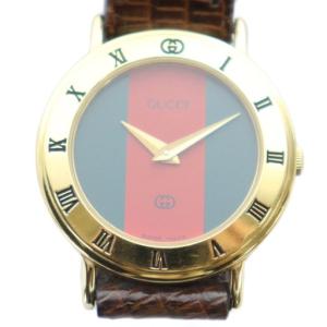 3000L 腕時計 ゴールドカラー クォーツ シェリーライン ローマン ラウンド レザーベルト