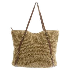 RALPH LAUREN トートバッグ かごバッグ ワンショルダー レザー マグネット ロゴ ベージュ 茶色 ブラウン /XZ GY18