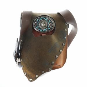 ショルダーバッグ 斜めがけ ハラコ レザー ロゴ 茶 ブラウン GY37 /MQ