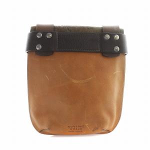 HUNTING WORLD ショルダーバッグ 斜めがけ ハラコ レザー ロゴ 茶 ブラウン GY37 /MQ