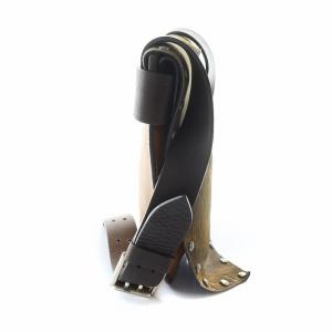 HUNTING WORLD ショルダーバッグ 斜めがけ ハラコ レザー ロゴ 茶 ブラウン GY37 /MQ