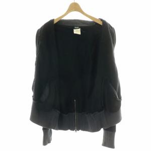 DOLCE&GABBANA ジップブルゾン ニット コーデュロイ L ブラック グレー