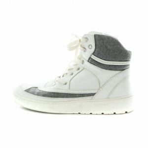 ハイカットスニーカー 40.5 ホワイト グレー