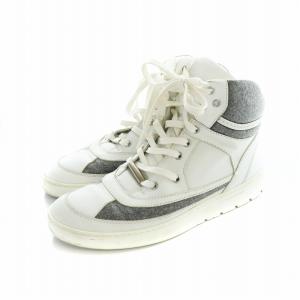 DIOR HOMME ハイカットスニーカー 40.5 ホワイト グレー