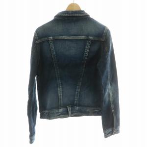 YANUK デニット デニムジャケット Gジャン ジージャン アウター ブルゾン 長袖 ストレッチ 日本製 S インディゴブルー