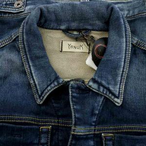 YANUK デニット デニムジャケット Gジャン ジージャン アウター ブルゾン 長袖 ストレッチ 日本製 S インディゴブルー