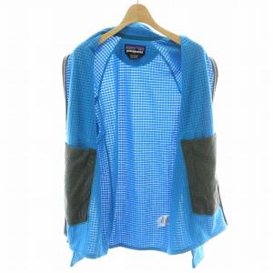 Patagonia R1ジャケット アウター ブルゾン 長袖 ジップアップ スタンドネック メッシュ S 青 ブルー 水色