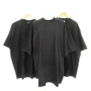 HEAVY WEIGHT Tシャツ 3点セット クルーネック 半袖 コットン 無地 XL 黒 ブラック