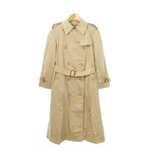 トレンチコート ロング ダブル ベルト 裏地チェック 34 S ベージュ /MN16 GY37