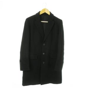 チェスターコート ウール 無地 46 S 黒 ブラック /AO8 GY37
