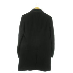 JOSEPH HOMME チェスターコート ウール 無地 46 S 黒 ブラック /AO8 GY37