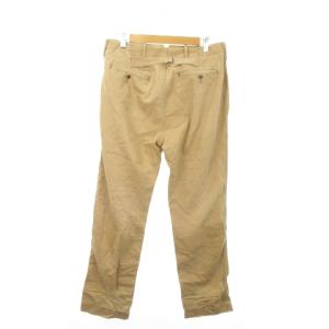 RUGBY RALPH LAUREN チノパン ストレート ボタンフライ 切替 刺繍 ロゴ 32 茶 ブラウン /MN22 GY37