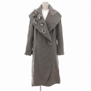 美品 コート カシミヤ混 9 グレー /UO