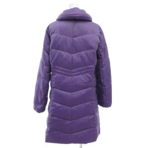 courreges ダウンコート ロング ジップアップ ロゴ 38 紫 パープル /GV