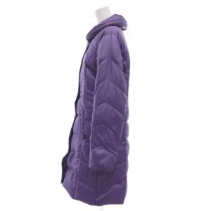 courreges ダウンコート ロング ジップアップ ロゴ 38 紫 パープル /GV