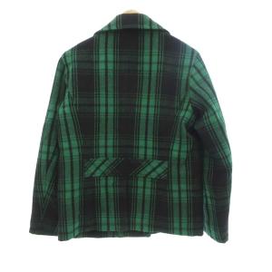 SOPHNET. ピーコート Pコート シンサレート 中綿 S グリーン ブラック チェック柄 /UO